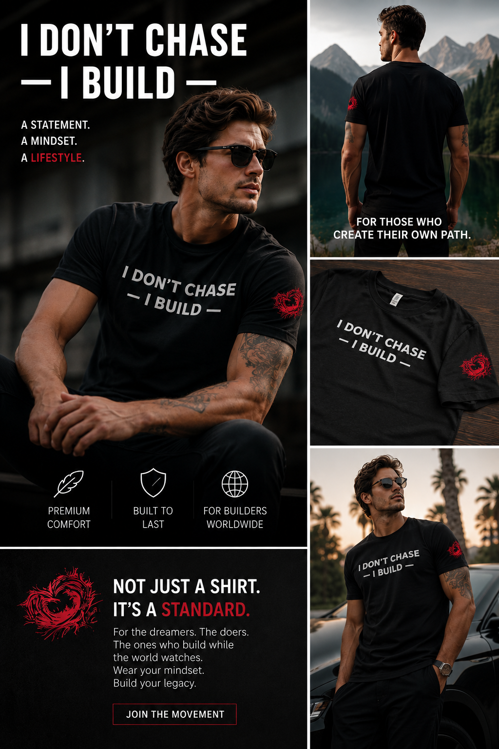 I Don’t Chase, I Build™ Graphic Tee